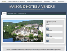 Tablet Screenshot of maisondhotes-a-vendre.fr